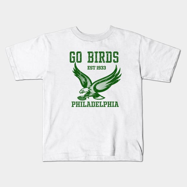 go birds - philadela//greensolid style, fresh shirt Kids T-Shirt by Loreatees